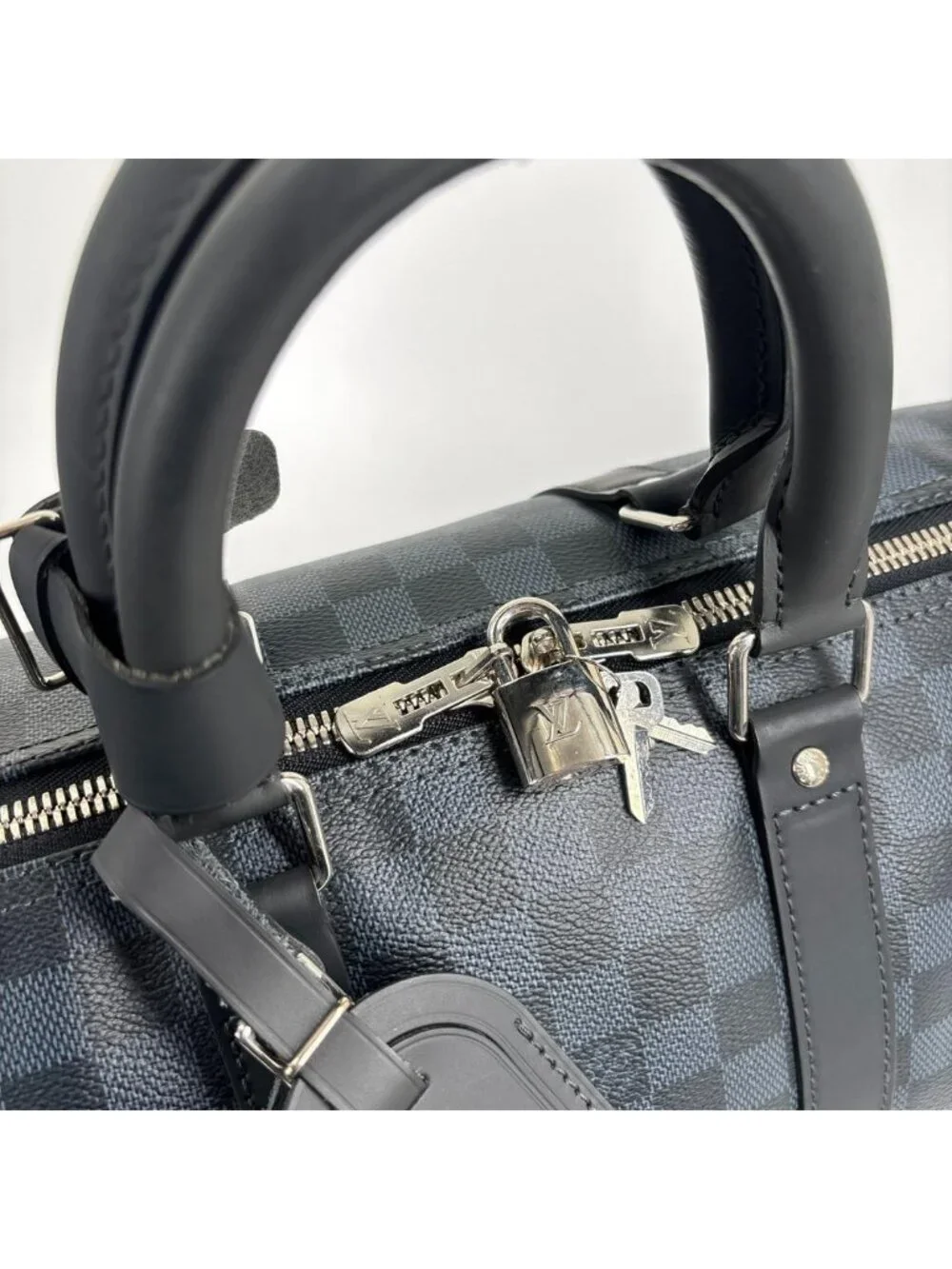 Louis Vuitton Damier Cobalt Keepall Bandouliere 45 Boston Bag